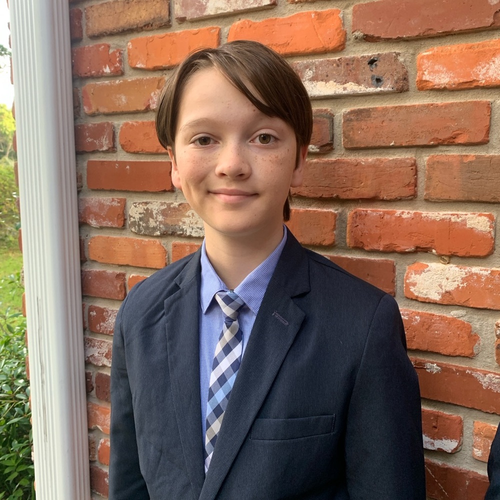 Van Heusen Kids Black Suit with Blue Shirt